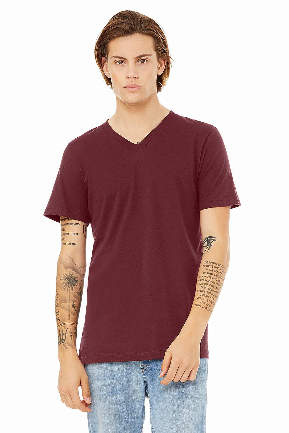 BELLA 3005 UNISEX JERSEY SHORT SLEEVE V-NECK TEE (XS - XL) - Image 12