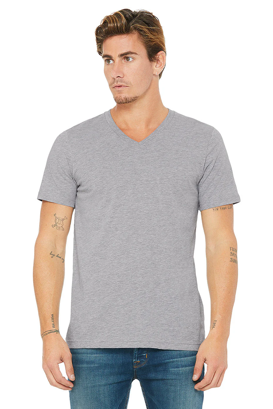 BELLA 3005 UNISEX JERSEY SHORT SLEEVE V-NECK TEE (XS - XL) - Image 4